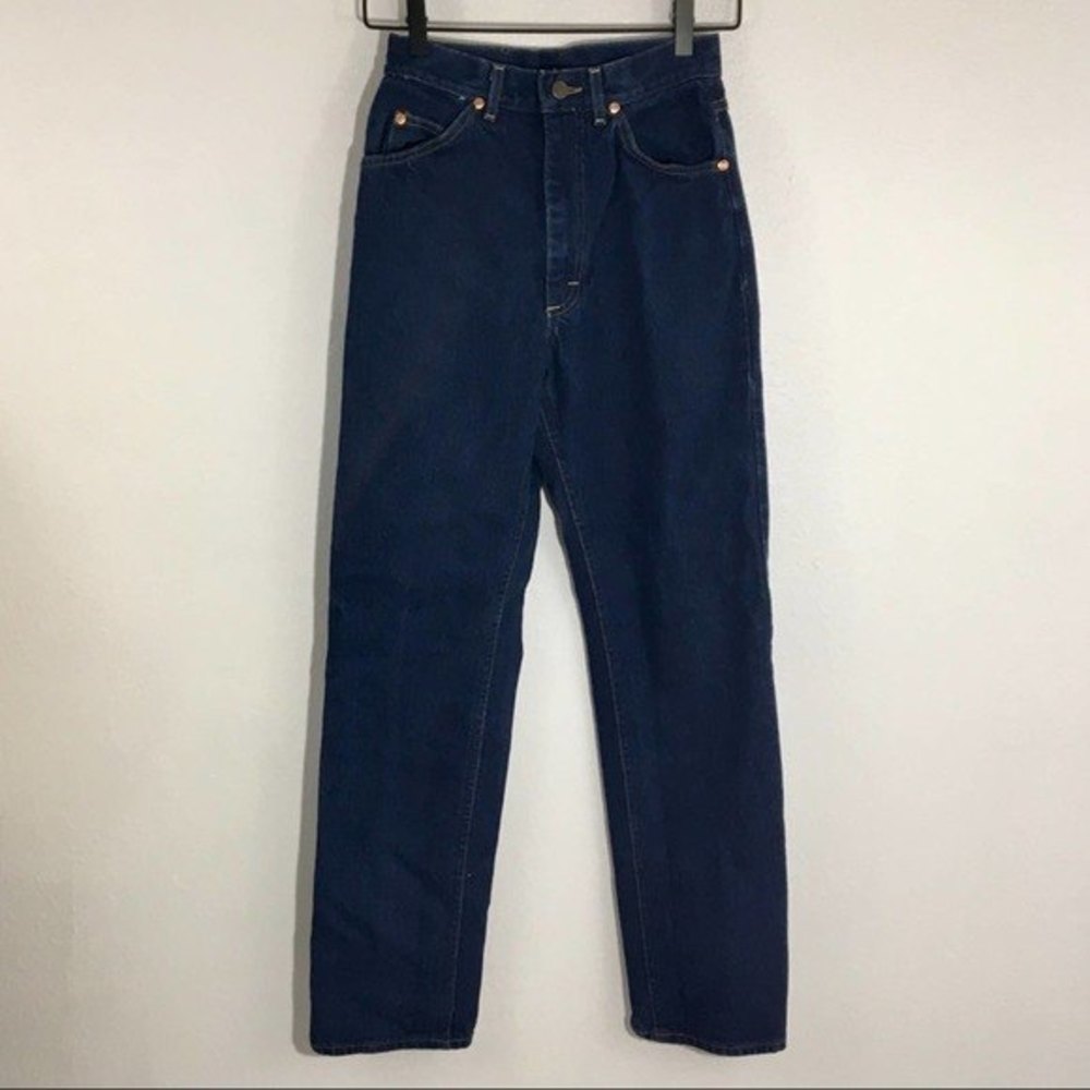 Vintage Lee Riders Super High Waist Blue Denim Mom Jeans Junior Size 9 Medium